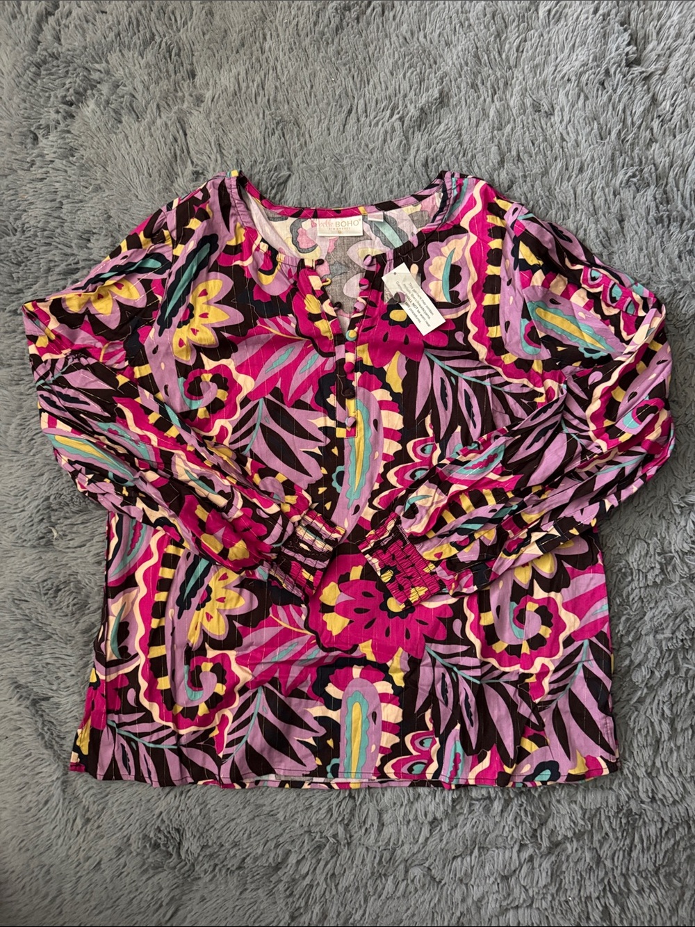 Belle Boho by Kim Gravel Blouse Size L New